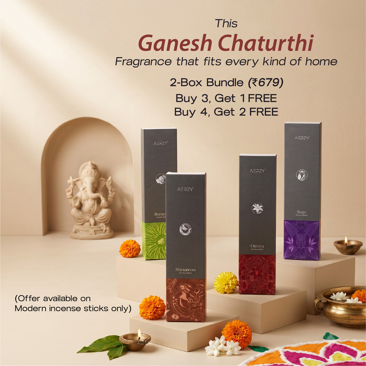 Modern Incense Sticks Festive Pack
