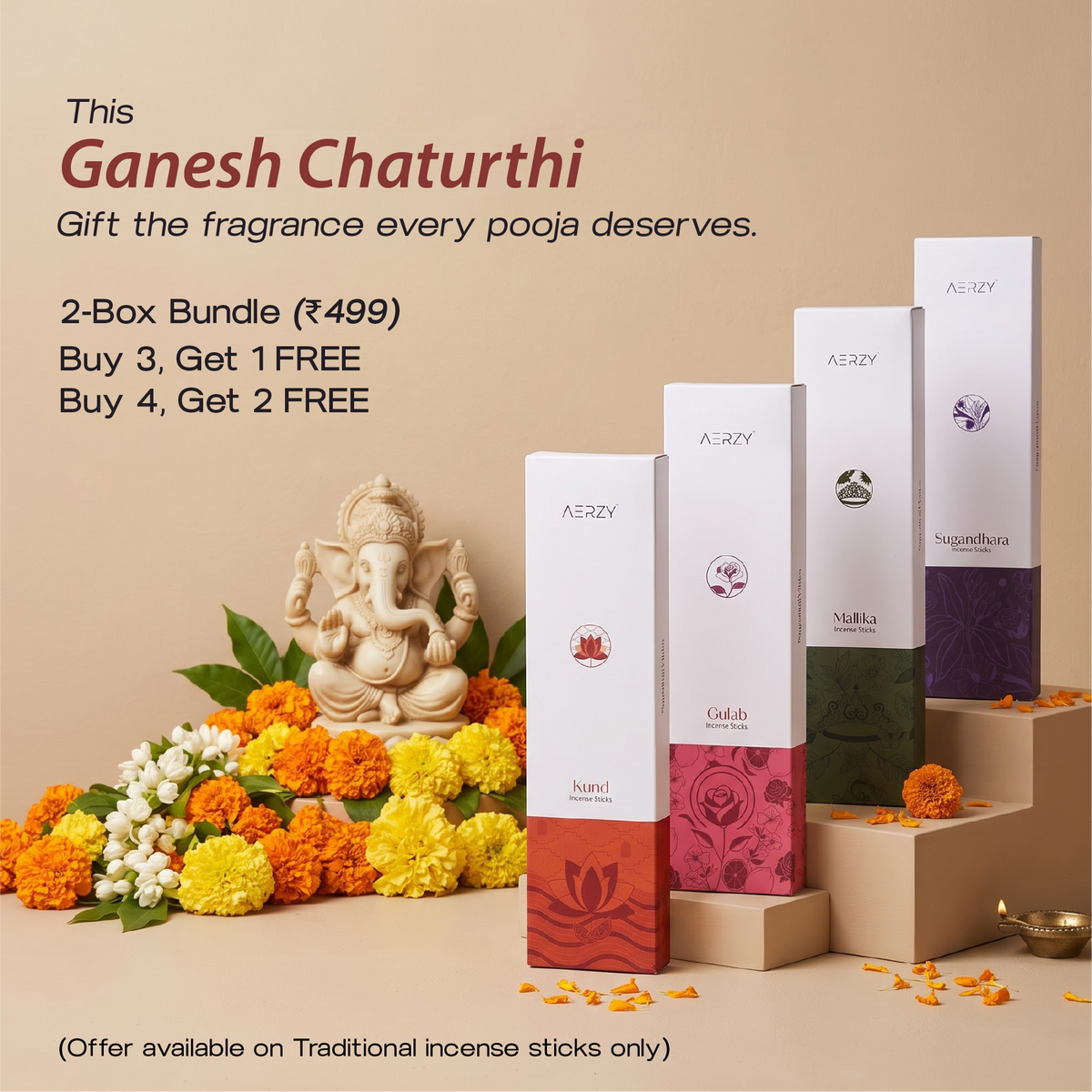 Traditional Incense Sticks Festive Pack